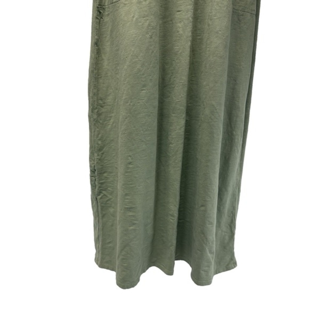 J. Jill Women's Small Sage Green Cotton Modal Maxi Dress Cap Sleeve Pockets - Picture 3 of 7
